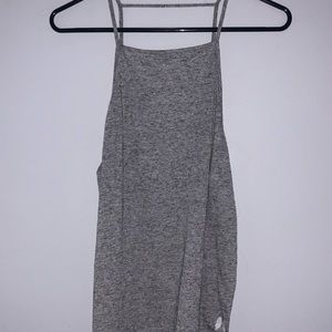 Open v-shaped back tank top